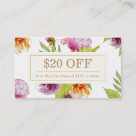 SPA Beauty Salon Floral Art Deco Discount Coupon