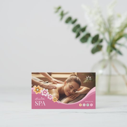 Spa, Beauty Therapist, Body Massage Spa Visitekaartje (Staand voorkant)