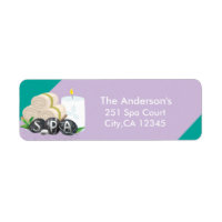Spa Beauty Verjaardagsfeestadreslabel