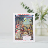 Spa België  Poster spoorweg 1900 Briefkaart (Staand voorkant)