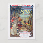 Spa België Poster spoorweg 1900 Briefkaart (Voorkant)