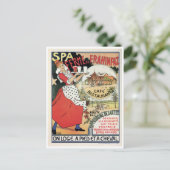  Spa Belgium Café restaurant ad Briefkaart (Staand voorkant)