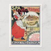  Spa Belgium Café restaurant ad Briefkaart (Voorkant)