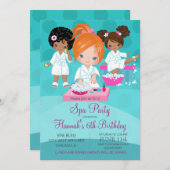 Spa Birthday Invitation for Girls Kaart (Voorkant / Achterkant)