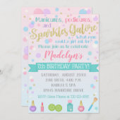 Spa Birthday Invitation Spa Party Kaart (Voorkant / Achterkant)