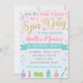 Spa Birthday Invitation Spa Party Kaart (Voorkant)