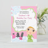 Spa Birthday Mani Pedi Kaart (Staand voorkant)