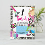 Spa Birthday of Girl Sleepover Party Kaart (Staand voorkant)