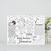 Spa birthday party activity coloring games (Staand voorkant)