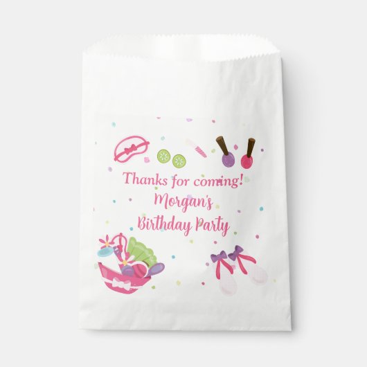 Spa Birthday Party Bedankzakje (Voorkant)