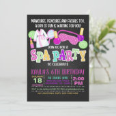 Spa Birthday Party Invitation Kaart (Staand voorkant)