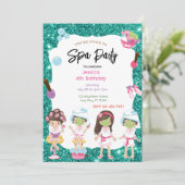 Spa Birthday Party Invitation Kaart (Staand voorkant)