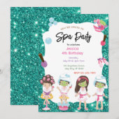 Spa Birthday Party Invitation Kaart (Voorkant / Achterkant)