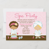 Spa Birthday Party Invitation Kaart (Voorkant)