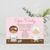Spa Birthday Party Invitation Kaart (Staand voorkant)