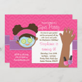 Spa Birthday Party Invitation Kaart (Voorkant / Achterkant)