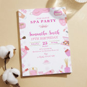 Spa Birthday Party Invitation Kaart