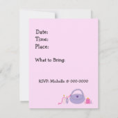 Spa Birthday Party Invitation Kaart (Achterkant)