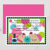 Spa Birthday party Invitations Kaart (Voorkant / Achterkant)