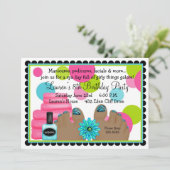 Spa Birthday party Invitations Kaart (Staand voorkant)