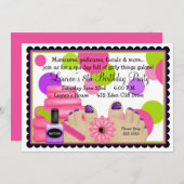 Spa Birthday party Invitations Kaart (Voorkant / Achterkant)