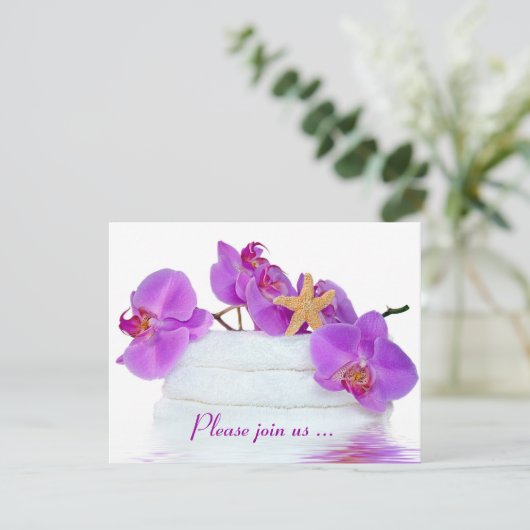 Spa Birthday Party Kaart (Staand voorkant)