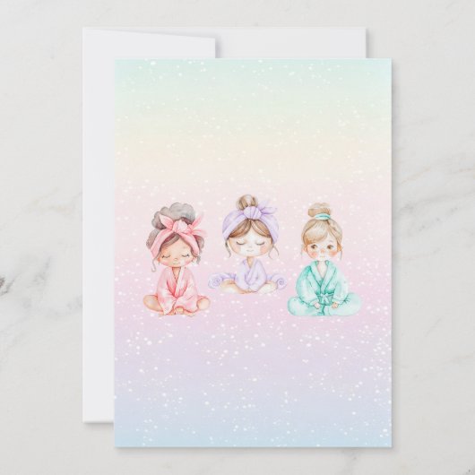 Spa Birthday Party Kaart (Achterkant)