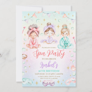 Spa Birthday Party Kaart