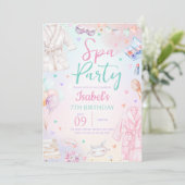 Spa Birthday Party Kaart (Staand voorkant)