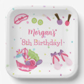 Spa Birthday Party Papieren Bordje (Voorkant)