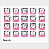 Spa Birthday Party Sticker Zebra Stripe (Vel)