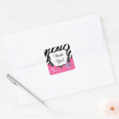 Spa Birthday Party Sticker Zebra Stripe (Envelop)