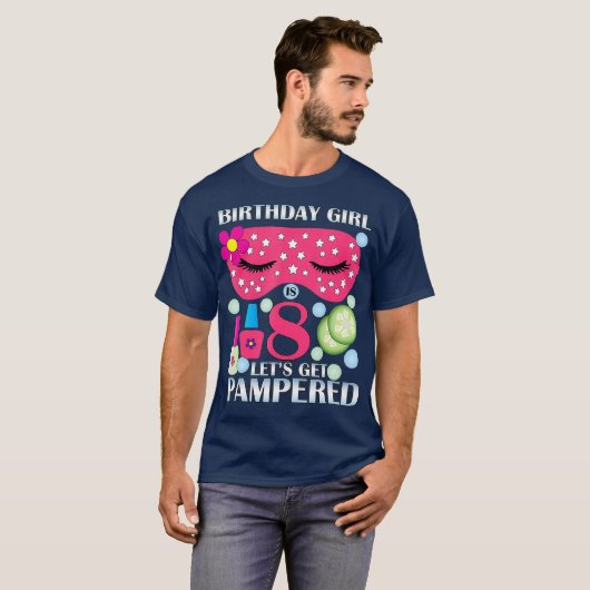 Spa Birthday Party Themed Birthday Girls Age T-shirt (Voorkant volledig)