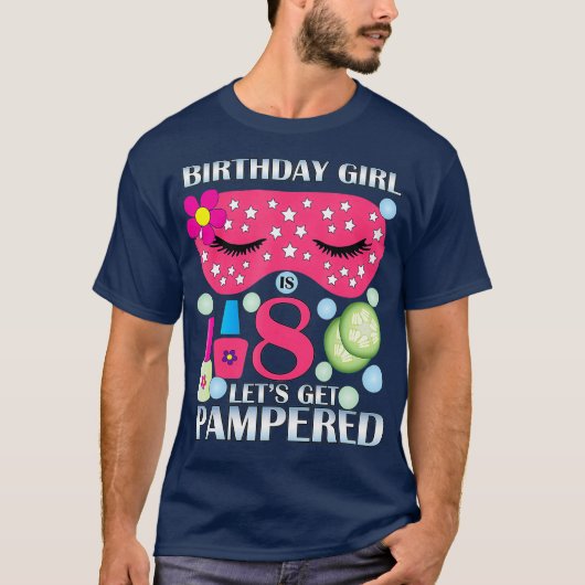 Spa Birthday Party Themed Birthday  Girls Age T-shirt (Voorkant)