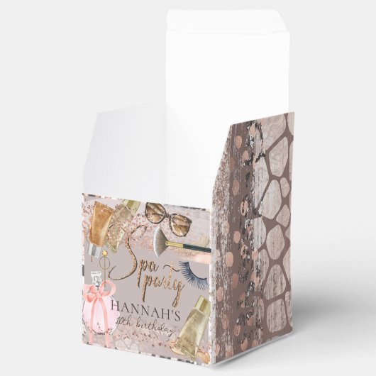 Spa Birthday Safari Glitter Bedankdoosjes (Geopend)