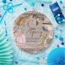 Spa Birthday Safari Glitter Papieren Bordje