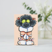 Spa Black Poodle Briefkaart (Staand voorkant)