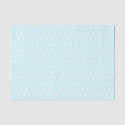 Spa Blauwgroen en witte sterren Tissuepapier (Voorkant)