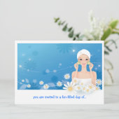 Spa Breeze Verjaardagsuitnodiging Kaart (Staand voorkant)