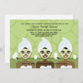 SPA BRIDAL SHOWER INVITATION - Green Kaart (Voorkant / Achterkant)
