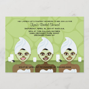 SPA BRIDAL SHOWER INVITATION - Green Kaart