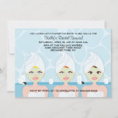 SPA BRIDAL SHOWER INVITATION Light Blue Kaart (Voorkant)
