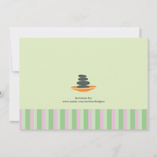 Spa Bridal Shower-uitnodiging Kaart (Achterkant)