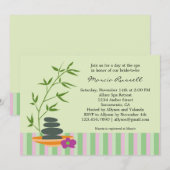 Spa Bridal Shower-uitnodiging Kaart (Voorkant / Achterkant)