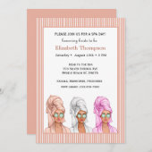 Spa Bridal Shower-uitnodiging Kaart (Voorkant / Achterkant)
