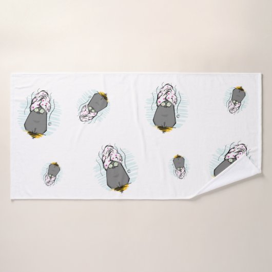 Spa Cat, Bath Towel Badhanddoek (Badhanddoek)