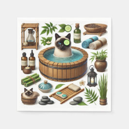 Spa Cat Thema behandeling voor Cat Lovers Servet