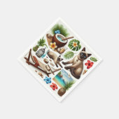 Spa Cat Thema behandeling voor Cat Lovers Servet (Hoek)