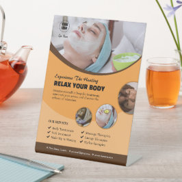 Spa Center Aangepast voetstuk Reclamebord Met Voetstuk