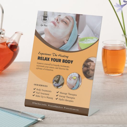 Spa Center Aangepast voetstuk Reclamebord Met Voetstuk (Insitu)